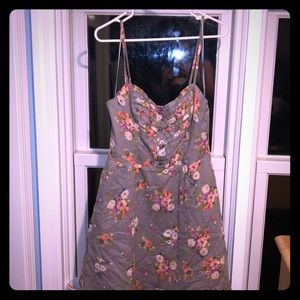 Grey floral dress